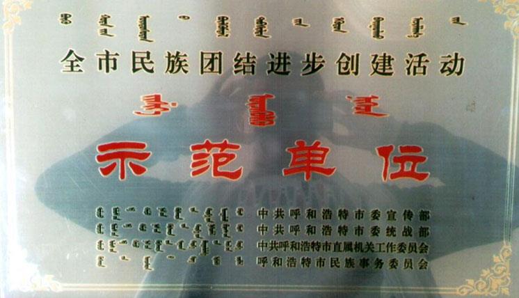 全市民族團結(jié)進步創(chuàng)建活動示范單位